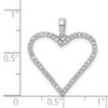 Lex & Lu 14k White Gold Diamond Heart Pendant LAL3663 - 4 - Lex & Lu