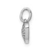 Lex & Lu 14k White Gold AA Diamond Heart Pendant LAL3664 - 2 - Lex & Lu