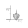 Lex & Lu 14k White Gold AA Diamond Heart Pendant LAL3664 - 4 - Lex & Lu