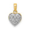 Lex & Lu 14k Yellow Gold Diamond Heart Pendant LAL3666 - Lex & Lu
