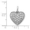 Lex & Lu 14k White Gold AA Diamond Heart Pendant LAL3671 - 4 - Lex & Lu