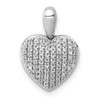 Lex & Lu 14k White Gold Diamond Heart Shaped Pendant - Lex & Lu