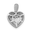 Lex & Lu 14k White Gold Diamond Heart Shaped Pendant - 3 - Lex & Lu