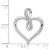 Lex & Lu 14k White Gold Diamond Heart Pendant LAL3677 - 4 - Lex & Lu