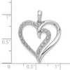 Lex & Lu 14k White Gold Diamond Heart Pendant LAL3678 - 4 - Lex & Lu