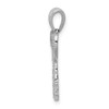 Lex & Lu 14k White Gold Diamond Heart Key Pendant LAL3737 - 2 - Lex & Lu