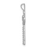 Lex & Lu 14k White Gold Diamond Club Key Pendant - 2 - Lex & Lu