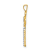 Lex & Lu 14k Yellow Gold Diamond Club Key Chain Slide - 2 - Lex & Lu