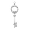 Lex & Lu 14k White Gold Diamond Key Pendant - Lex & Lu