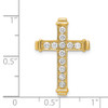 Lex & Lu 14k Yellow Gold AA Diamond Latin Cross Pendant LAL3760 - 3 - Lex & Lu