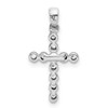 Lex & Lu 14k White Gold Diamond Cross Pendant LAL3772 - 3 - Lex & Lu