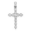 Lex & Lu 14k White Gold Diamond Cross Pendant LAL3776 - Lex & Lu