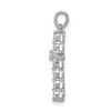 Lex & Lu 14k White Gold Diamond Cross Pendant LAL3777 - 2 - Lex & Lu