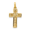 Lex & Lu 14k Yellow Gold Diamond Cross Pendant LAL3797 - 3 - Lex & Lu