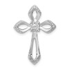 Lex & Lu 14k White Gold Diamond Chain Slide Pendant LAL3827 - Lex & Lu