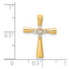 Lex & Lu 14k Yellow Gold Diamond Cross Pendant Slide Pendant LAL3844 - 3 - Lex & Lu