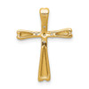 Lex & Lu 14k Yellow Gold Diamond Cross Pendant Slide Pendant LAL3844 - 4 - Lex & Lu