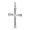 Lex & Lu 14k White Gold Diamond Cross Pendant LAL3862 - 3 - Lex & Lu