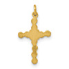 Lex & Lu 14k Yellow Gold Small AA Diamond Cross Charm - 3 - Lex & Lu