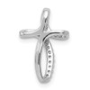 Lex & Lu 14k White Gold Diamond Cross Pendant LAL3893 - 3 - Lex & Lu