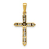 Lex & Lu 14k Yellow Gold Diamond Cross Pendant LAL3900 - 3 - Lex & Lu