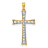 Lex & Lu 14k Yellow Gold Diamond Cross Pendant LAL3906 - Lex & Lu