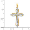 Lex & Lu 14k Yellow Gold Diamond Cross Pendant LAL3908 - 4 - Lex & Lu