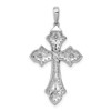 Lex & Lu 14k White Gold Diamond Cross Pendant LAL3935 - 3 - Lex & Lu