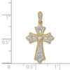 Lex & Lu 14k Yellow Gold Filigree Diamond Cross Pendant LAL3941 - 4 - Lex & Lu