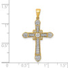 Lex & Lu 14k Yellow Gold Diamond Cross Pendant LAL3947 - 4 - Lex & Lu