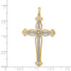 Lex & Lu 14k Yellow Gold Diamond Cross Pendant LAL3963 - 4 - Lex & Lu
