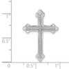 Lex & Lu 14k White Gold Polished Diamond Cross Chain Slide Pendant LAL3978 - 4 - Lex & Lu