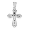 Lex & Lu 14k White Gold Diamond Cross Pendant LAL3983 - 3 - Lex & Lu