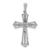 Lex & Lu 14k White Gold Diamond Cross Pendant LAL3987 - 3 - Lex & Lu