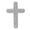 Lex & Lu 14k White Gold Diamond Latin Cross Pendant LAL4001 - Lex & Lu