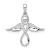 Lex & Lu 14k White Gold Diamond Angel Pendant LAL4013 - 3 - Lex & Lu