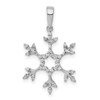 Lex & Lu 14k White Gold Diamond Snowflake Pendant LAL4027 - Lex & Lu