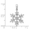 Lex & Lu 14k White Gold Diamond Snowflake Pendant LAL4028 - 4 - Lex & Lu