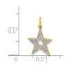 Lex & Lu 14k Yellow Gold Diamond Star Charm - 4 - Lex & Lu