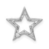 Lex & Lu 14k White Gold Small Diamond Star Chain Slide Pendant LAL4051 - 3 - Lex & Lu