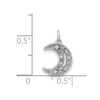 Lex & Lu 14k White Gold Diamond Moon Charm - 4 - Lex & Lu