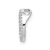 Lex & Lu 14k White Gold Diamond Peace Sign Slide - 2 - Lex & Lu