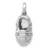 Lex & Lu 14k White Gold Diamond Boy Shoe Pendant - Lex & Lu