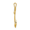 Lex & Lu 14k Yellow Gold Diamond Fish Hook Pendant - 2 - Lex & Lu