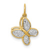 Lex & Lu 14k Yellow Gold Diamond Butterfly Charm - Lex & Lu