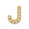 Lex & Lu 14k Yellow Gold Diamond Initial J Charm - Lex & Lu