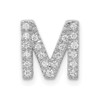 Lex & Lu 14k White Gold Diamond Initial M Charm - Lex & Lu