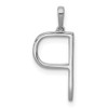 Lex & Lu 14k White Gold Diamond Initial P Pendant - 3 - Lex & Lu