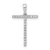 Lex & Lu 14k White Gold Diamond Initial T Pendant - Lex & Lu