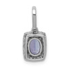 Lex & Lu 14k White Gold Oval Tanzanite & Diamond Rectangle Pendant - 3 - Lex & Lu